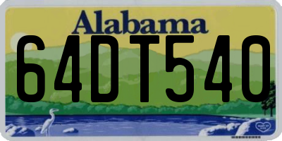 AL license plate 64DT540