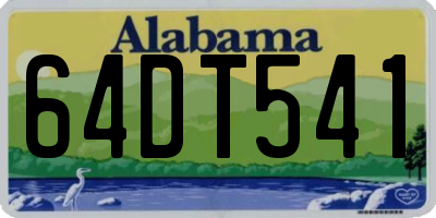AL license plate 64DT541