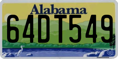 AL license plate 64DT549