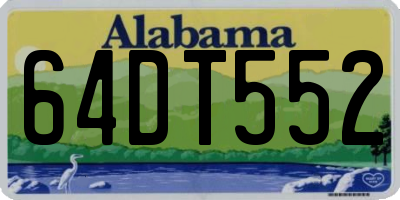 AL license plate 64DT552
