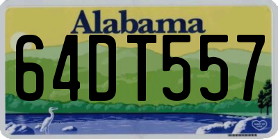 AL license plate 64DT557