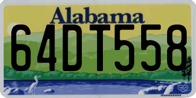AL license plate 64DT558