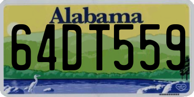 AL license plate 64DT559