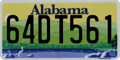 AL license plate 64DT561