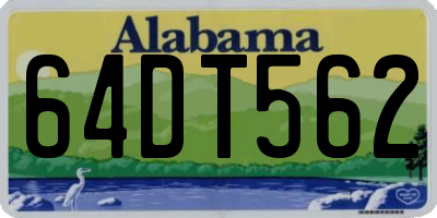 AL license plate 64DT562