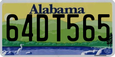 AL license plate 64DT565