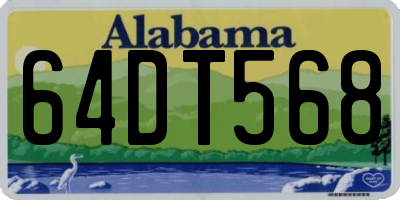 AL license plate 64DT568