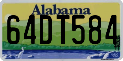 AL license plate 64DT584