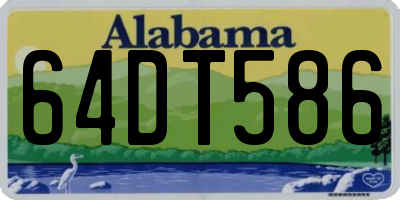 AL license plate 64DT586