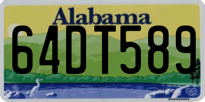 AL license plate 64DT589