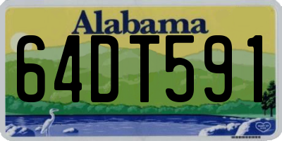 AL license plate 64DT591