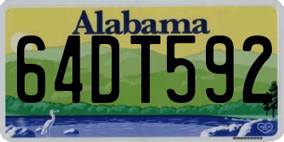 AL license plate 64DT592