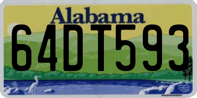 AL license plate 64DT593