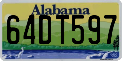 AL license plate 64DT597