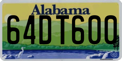 AL license plate 64DT600