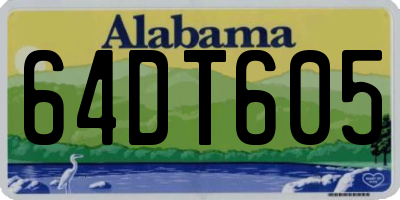 AL license plate 64DT605