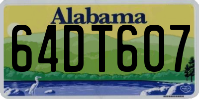 AL license plate 64DT607