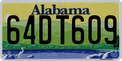 AL license plate 64DT609