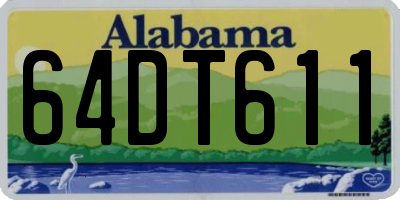 AL license plate 64DT611