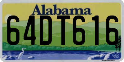 AL license plate 64DT616