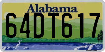 AL license plate 64DT617