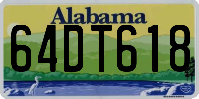 AL license plate 64DT618