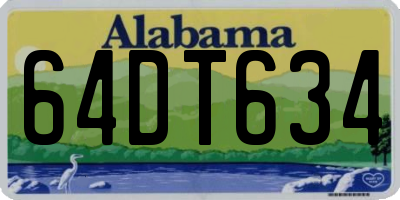 AL license plate 64DT634