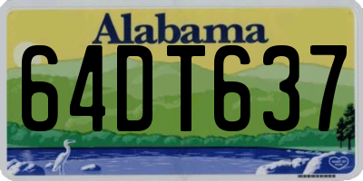 AL license plate 64DT637