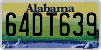 AL license plate 64DT639