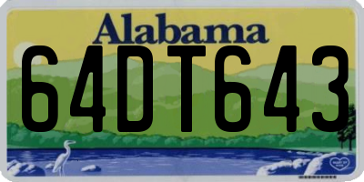 AL license plate 64DT643
