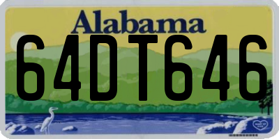 AL license plate 64DT646