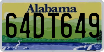 AL license plate 64DT649