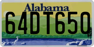 AL license plate 64DT650
