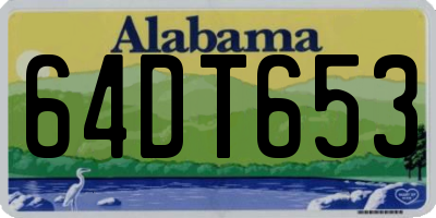 AL license plate 64DT653