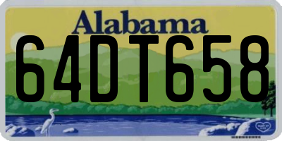 AL license plate 64DT658