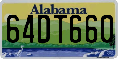 AL license plate 64DT660