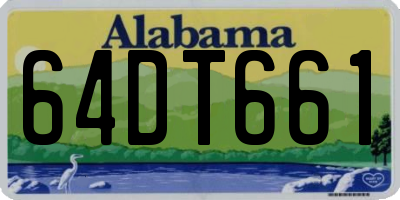 AL license plate 64DT661