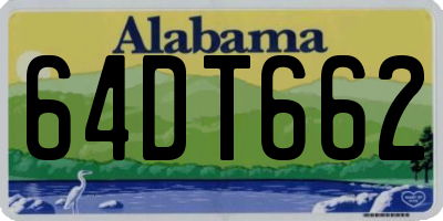 AL license plate 64DT662