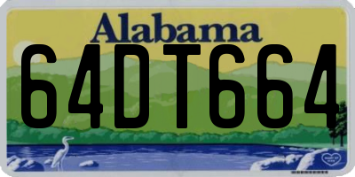 AL license plate 64DT664