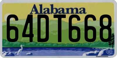 AL license plate 64DT668