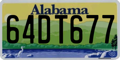 AL license plate 64DT677