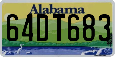 AL license plate 64DT683