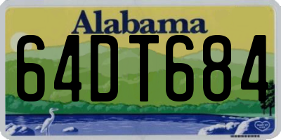 AL license plate 64DT684