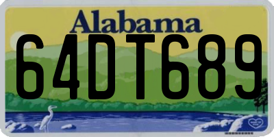 AL license plate 64DT689