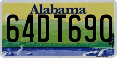 AL license plate 64DT690
