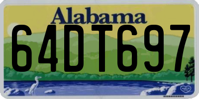 AL license plate 64DT697