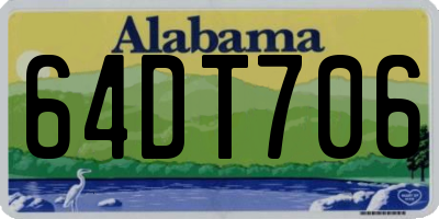 AL license plate 64DT706