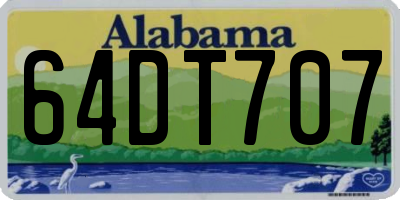 AL license plate 64DT707