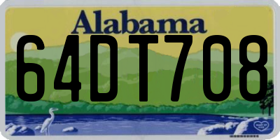 AL license plate 64DT708