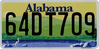 AL license plate 64DT709